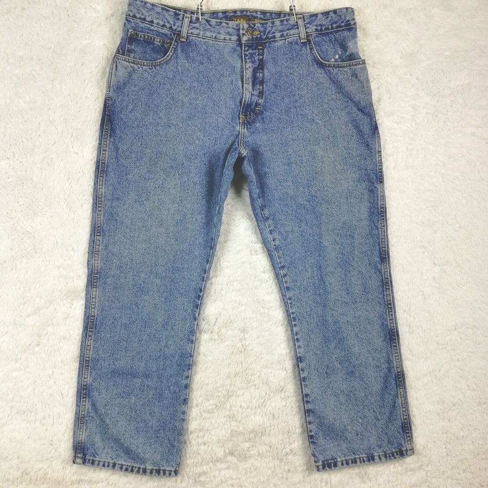 Cabela's Mens Jeans Relaxed Fit Straight‎ Leg Denim Blue Medium Wash 38x29